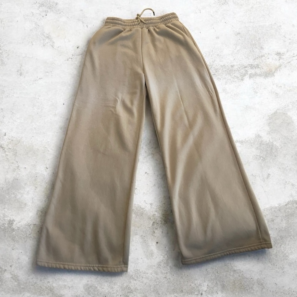Free Haven Neutral Wide-Leg Lounge Pants – Elevated Minimalist Style Women’s L - Picture 5 of 13